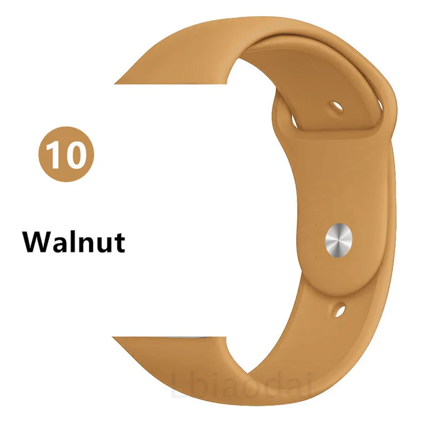 Walnut Lbiaodai ремешок для apple watch 4 3 apple watch band apple watch ремешок 44mm 40mm iwatch band 42mm 38mm спортивный силиконовый браслет ремешок для часов ремешки для apple watch 4 3 2 1 - Цвет ремешка: Walnut