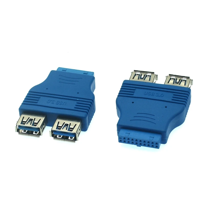 20Pin to Dual USB3.0 Adapter Connverter Desktop Motherboard 19Pin/20Pin Header 2 Ports USB 3.0 A Female Connector Card Reader | Компьютеры