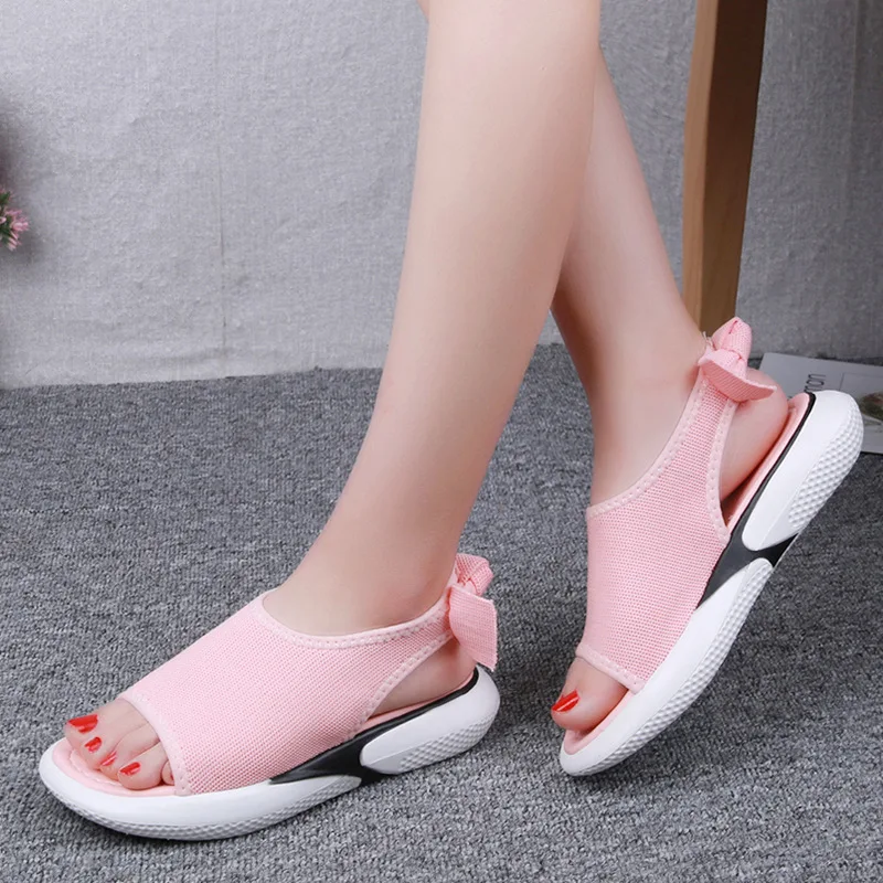 Сандалии GRITION женские спортивные дышащие сетчатые тапки на плоской платформе без