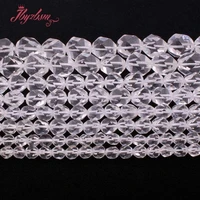 6810mm round bead faceted white rock clear crystal quartzs stone beads for necklace bracelat jewelry making 15 free shipping