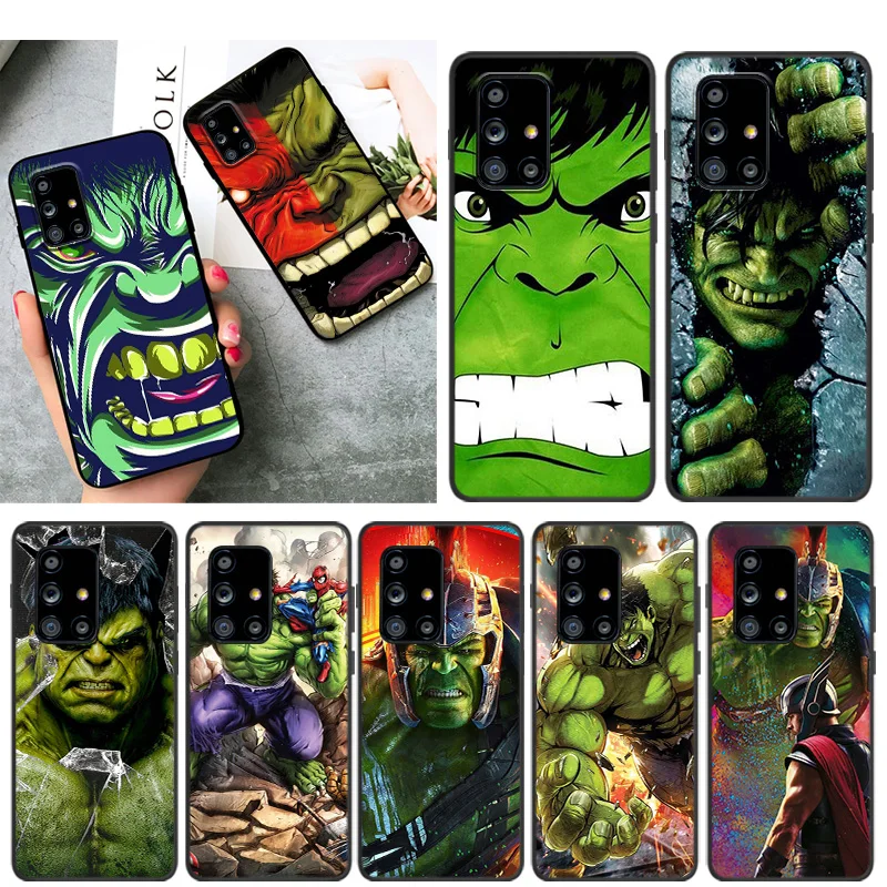 

Marvel Hulk For Samsung A01 02 02S 11 12 21 21S 22 31 32 41 42 51 72 S20 Ultra Plus 4G 5G Black phone Case