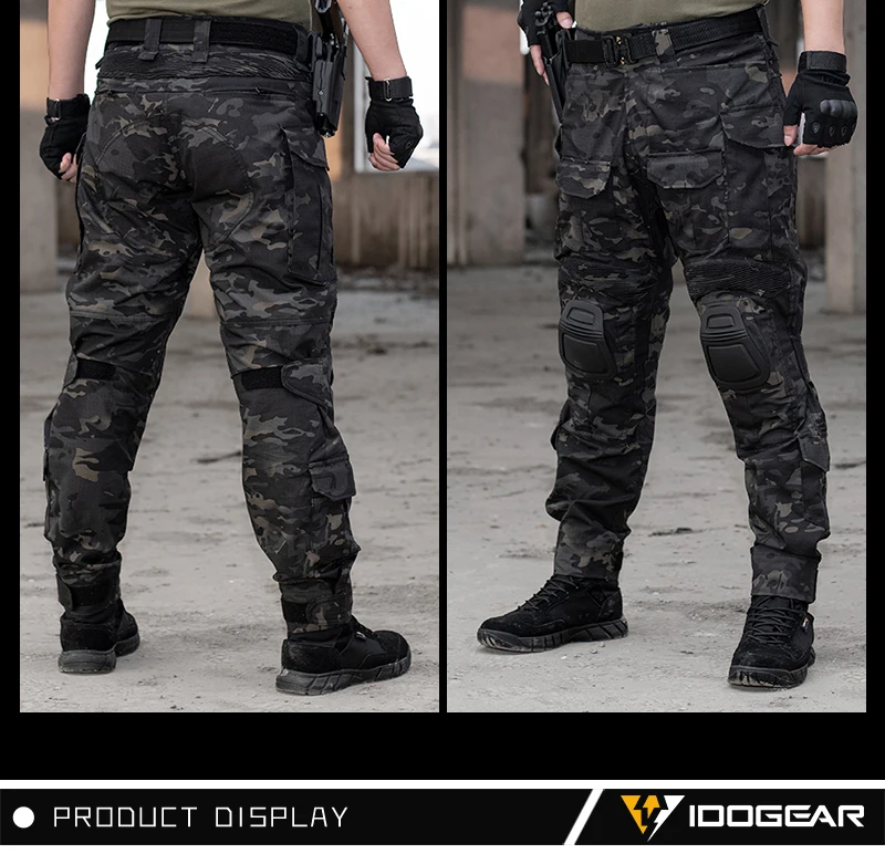 IDOGEAR Gen3 боевые брюки с наколенниками страйкбол тактические брюки Мультикам CP охотничьи камуфляжные брюки Ghillie Мультикам черные