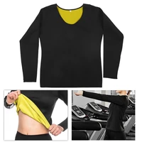 body shape neoprene slimming long sleeve tummy control shapewear fat burner abdominal trainer weight loss clothes for women men