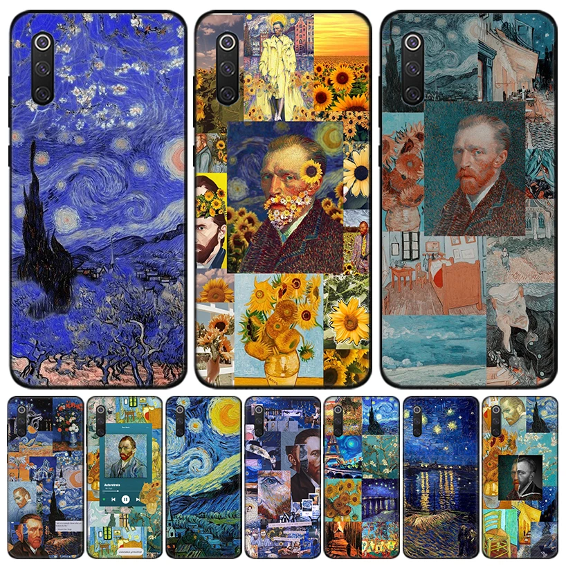 

Paintings Starry Night Van Gogh Phone Case Funda For Xiaomi Redmi Note 10 Pro 10S 9 9S 8 8T 8 Pro 9A 9C 8A 7 7A 6 6A Cover Coque