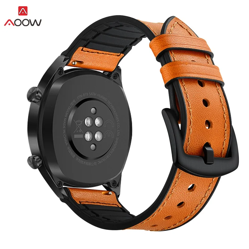 Ремешок из натуральной кожи для Huawei Watch GT 46 мм ремешок часов Honor Magic браслет с