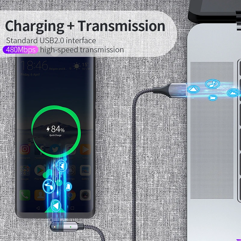 Локоть кабель для зарядки 180 градусов вращающийся мобильный телефон кабели