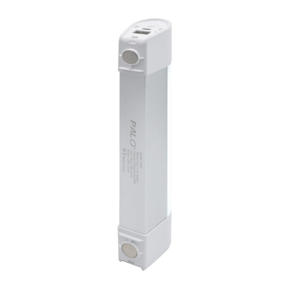 Портативный USB Перезаряжаемый светодиодный фонарик для внешнего аккумулятора для селфи 2x18650 Аккумулятор для зарядки мобильных телефонов с магнитом