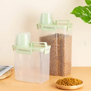 Пластиковая кормушка для домашних животных контейнер хранения пищевых