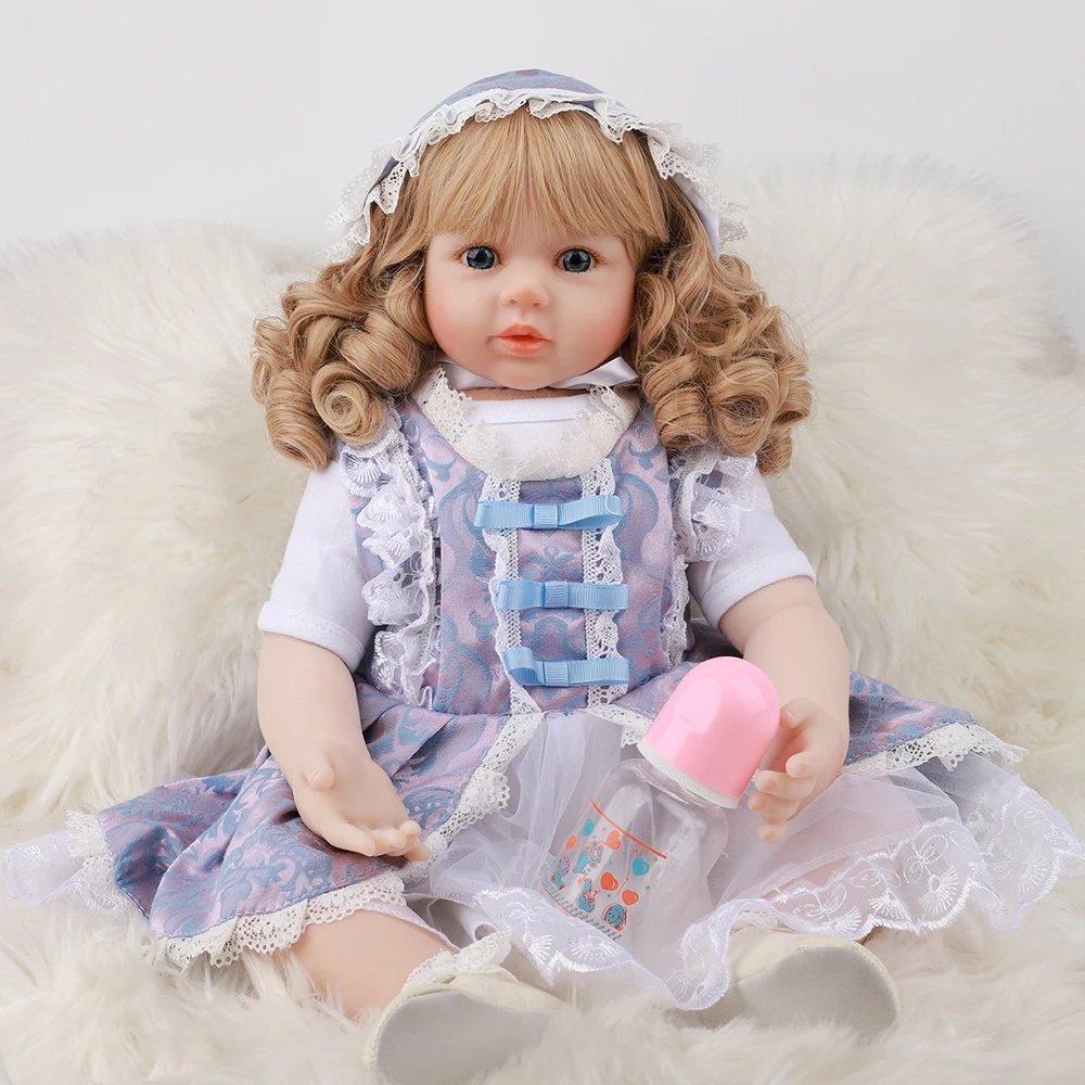 60 см новый дизайн Reborn Babies Dolls Реалистичная ткань тела модная принцесса платье