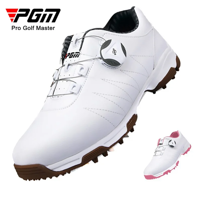 PGM Women's Breathable Waterproof Anti-skid Quick Lacing Golf shoes