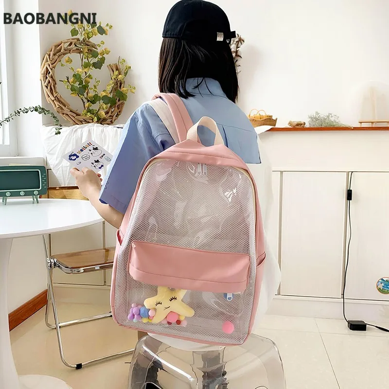 Korean Style Fashion Backbags For Women All-match Casual School Backpack Nylon Waterproof Large-capacity Travel Backpacks