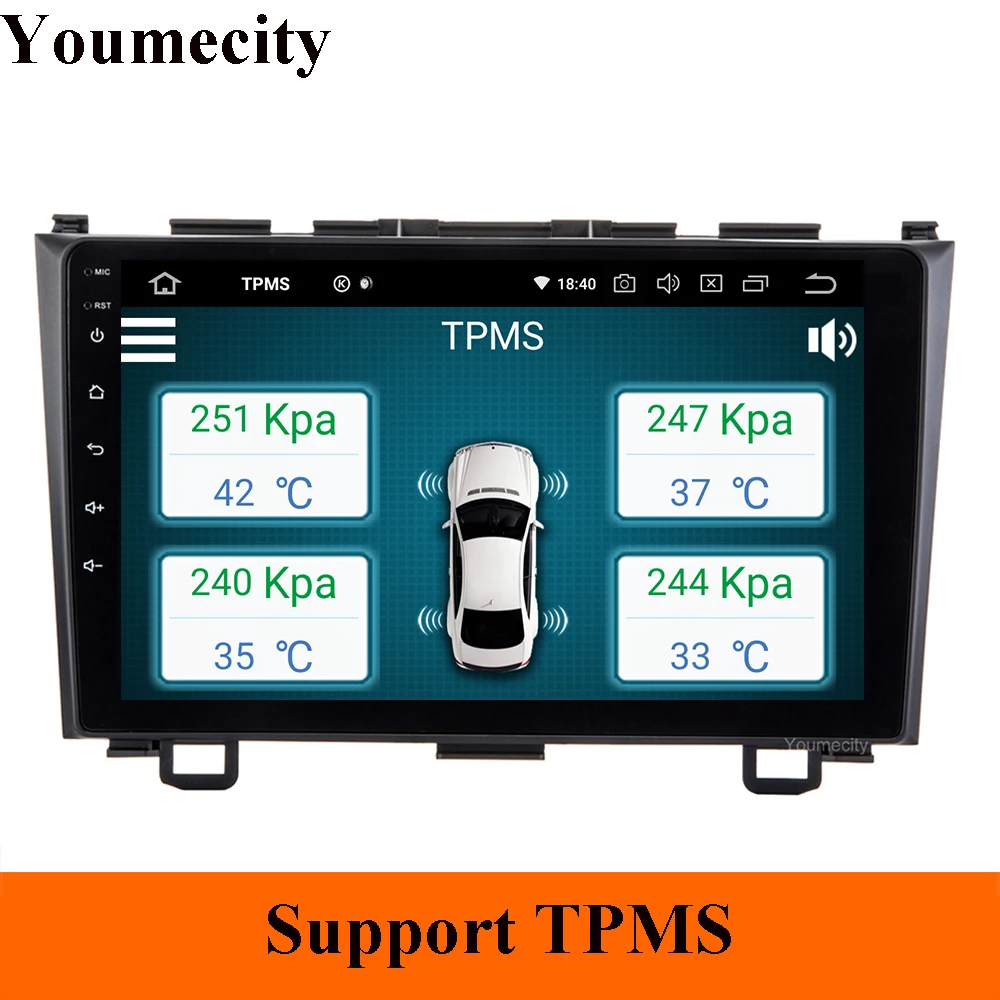 Восьмиядерный автомобильный dvd-плеер для Honda CRV 2006-2011 с Gps ips емкостный экран Wifi Bluetooth Android 8,1 поддержка сабвуфера