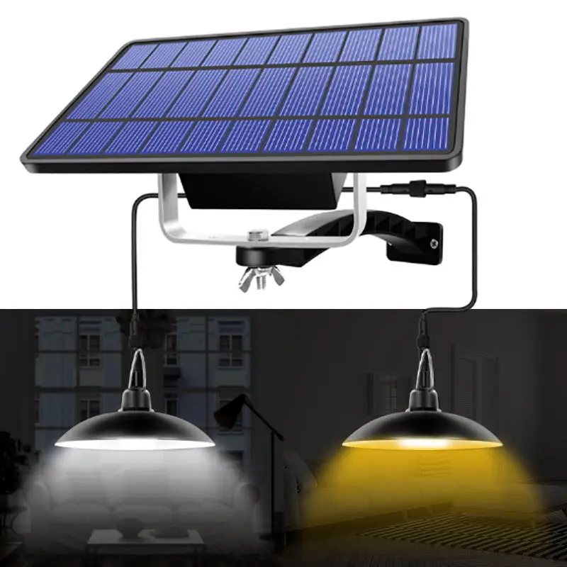 

Solar Pendant Light Outdoor Indoor Hanging Solar Powered Shed Lights Waterproof Decoration Lamp for Barn Farm Garden Yard Patio