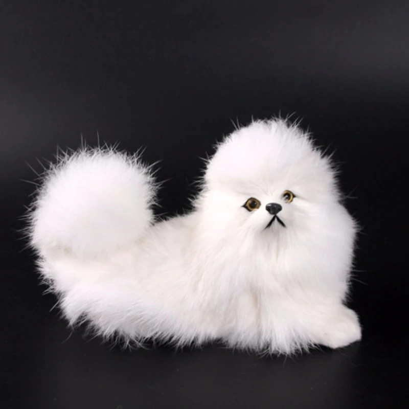Имитация собаки украшения длинная шелковая плюшевая Милая пудель забавная