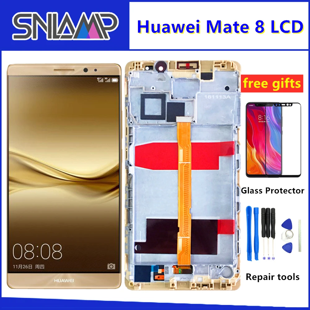 6 0 &quotОригинальный дисплей для HUAWEI mate 8 lcd сенсорный экран с рамкой дигитайзер