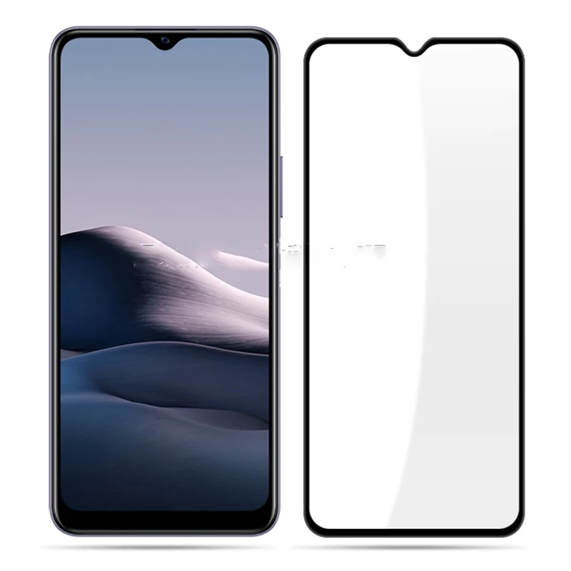 2PCS For Vivo Y20 Y20i Y20s Screen Protector Case Full Glue Tempered Glass Protective 9H Cover On V2029 V2027