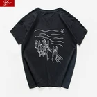 Забавная Мужская футболка с изображением крика, крутая свободная Мужская футболка, Винтажная футболка с рисунком Эдварда и мунча, новинка, уличная одежда для мужчин, мужская футболка