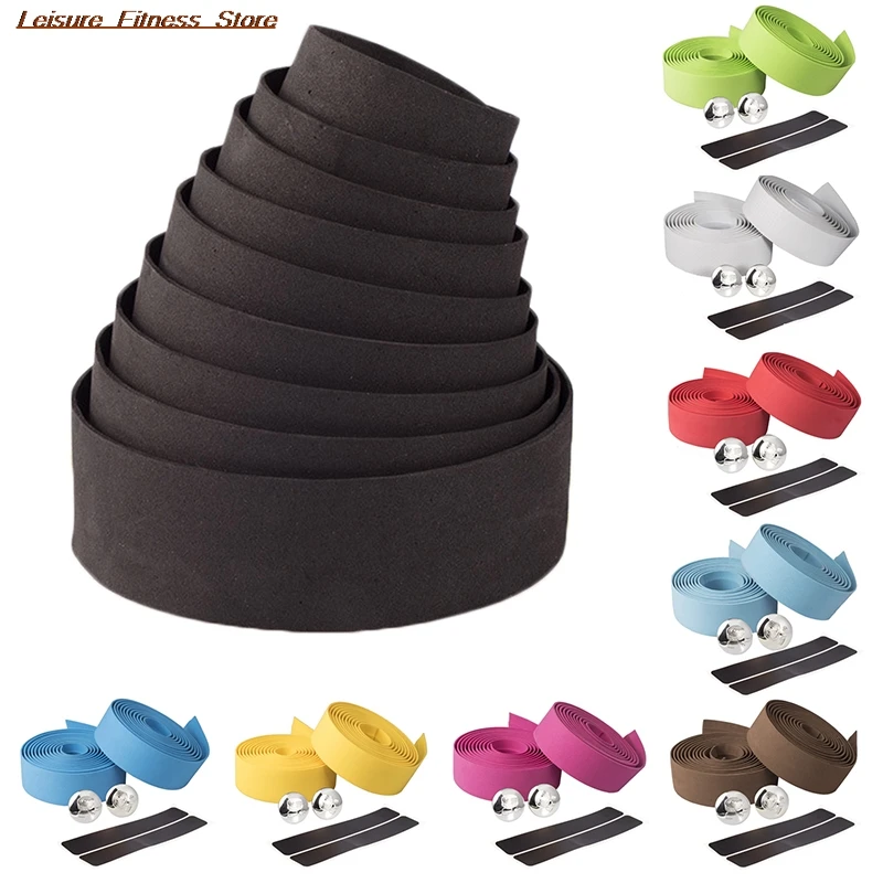 

1 комплект лента для руля велосипеда; Прочная и удобная обувь велогонки микрофибры руль для шоссейного велосипеда, руль для ручки ленты + 2 ба...