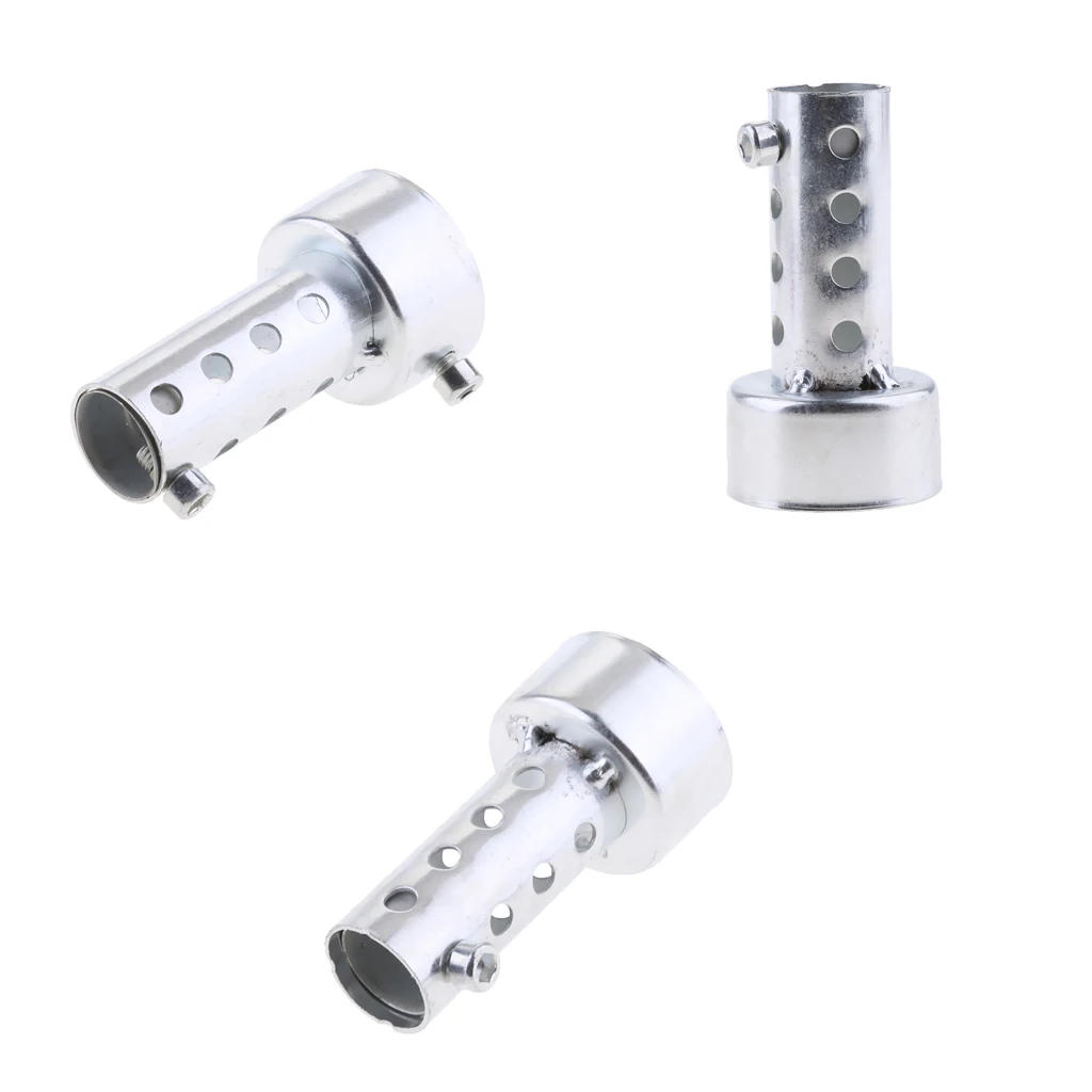 3 Pack Aluminum Universal Motorcycle Exhaust Silencer 42mm 45mm 48mm inch Length Silver | Автомобили и мотоциклы