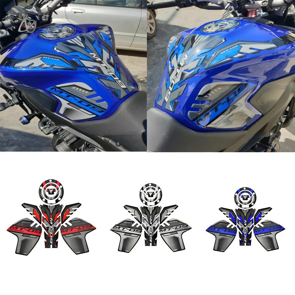 3D Epoxy Bike Motorcycle Stickers Gas Tank Pad Protector Side Custom Racing Decals For Yamaha Mt 09 Sp Mt09 Tracer 2018 2020