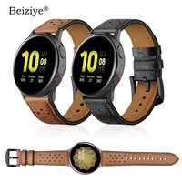 genuine leather replacement strap for samsung galaxy watch active 2 40mm 44mm sport smart watch bracelet bands belt accessory