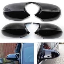 Rearview Mirror Covers for Bmw 1 3 Series E90 E91 E92 E93 E80 E81 E87 E88 Rear-View Carbon Fiber Gloss Black