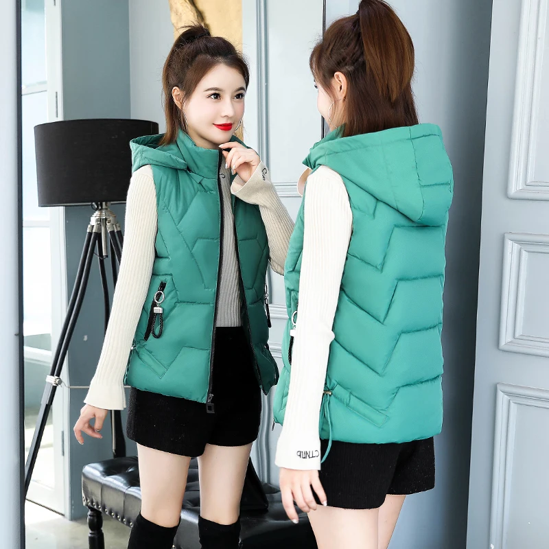 Женский пуховик с капюшоном пуховая куртка без рукавов толстая красная