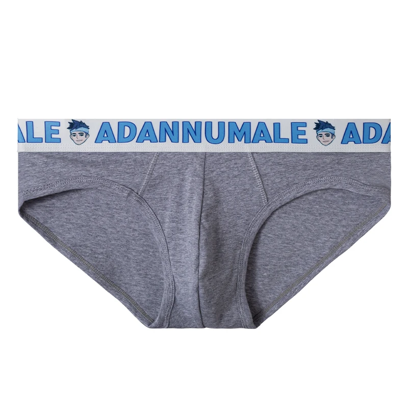 

ADANNU Men Underwear Cotton Men Briefs Breathable Sexy Man Underpants U Convex Mens Funny Panties Cartoon Cueca low waist AD7101