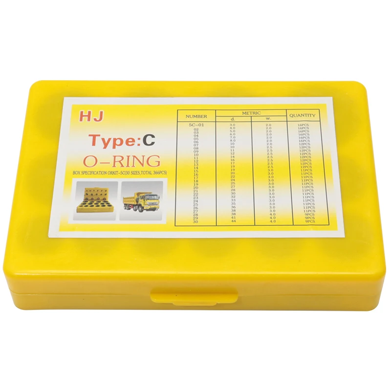 Набор уплотнительных колец из нитрилового каучука NBR 366 штук 30 размеров набор