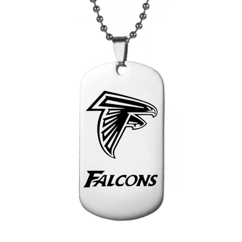 Американская команда регби Юнион логотип титановая стальная собачья бирка