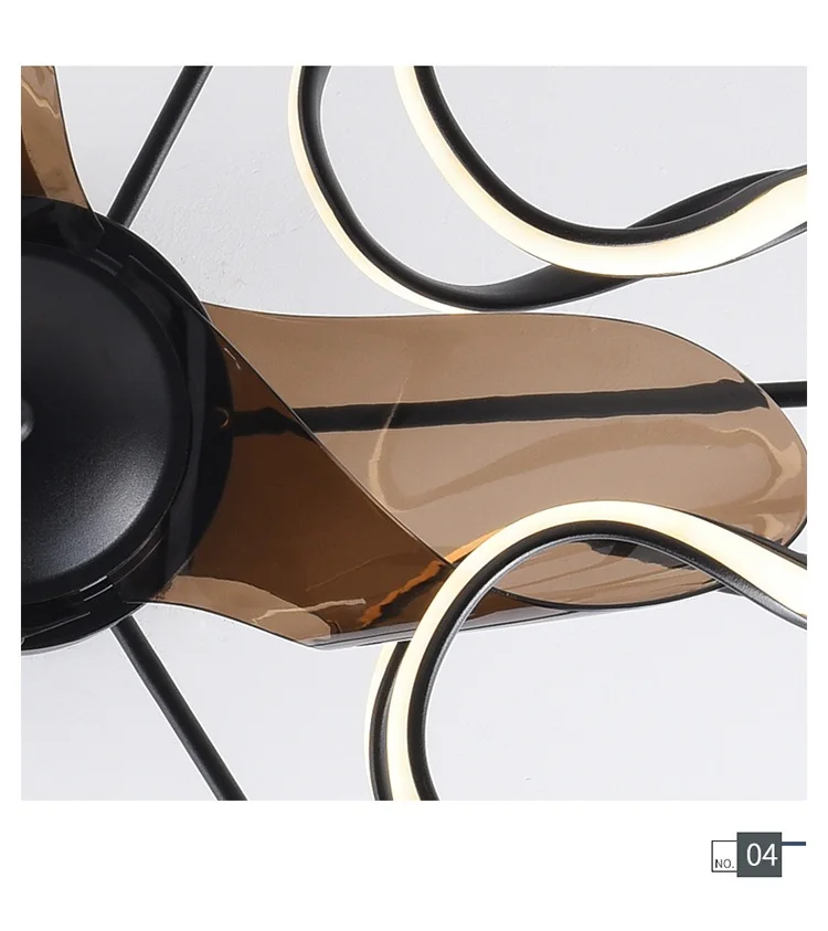 Скандинавская невидимая Люстра для вентиляторов 220 В с пультом ДУ|Потолочные