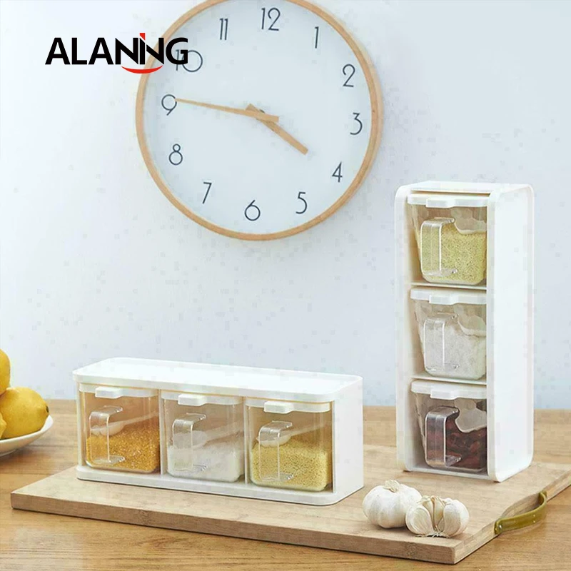 3 прозрачные сетки прозрачная коробка с приправами специи стеллажи для хранения