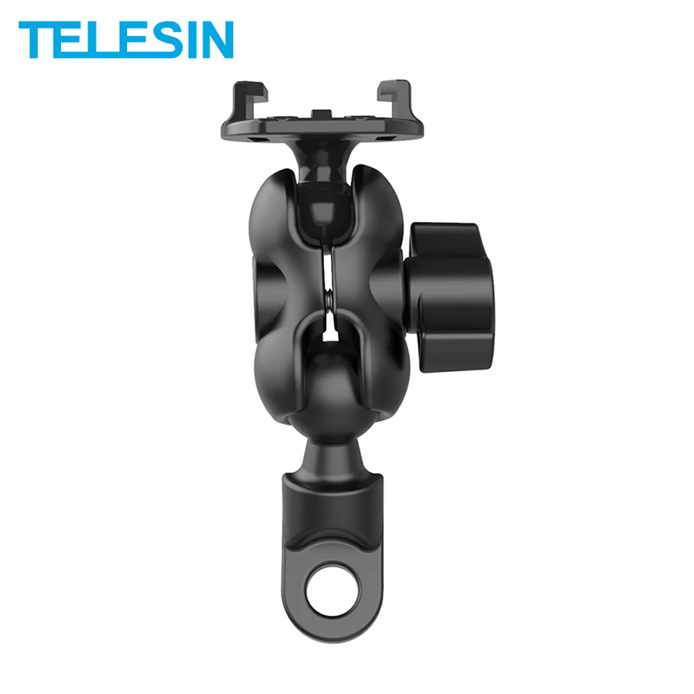 TELESIN Motorcycle Rear Mirror Mount Rail Adjustable Ram Mounts Phone Holder For GoPro Hero 9 8 7 6 5 Osmo Action Insta360 ONE R |