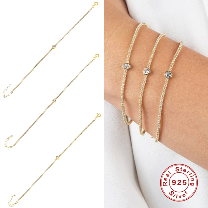 

Aide 925 Sterling Silver Bracelets For Women Girl Birthday Day Gift 2021 Bracelet Bangle Pulseras Mujer Bijoux Femme Argent 925