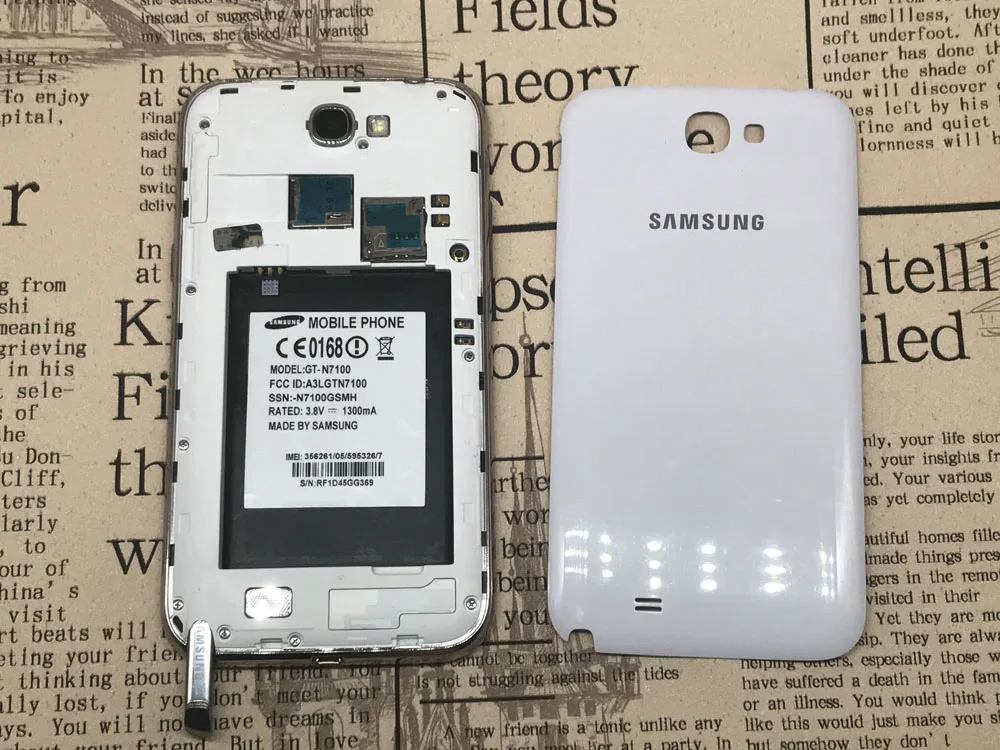 Разблокированный samsung Galaxy Note 2 II N7100 мобильный телефон 5," четырехъядерный 8MP gps WCDMA Восстановленный смартфон