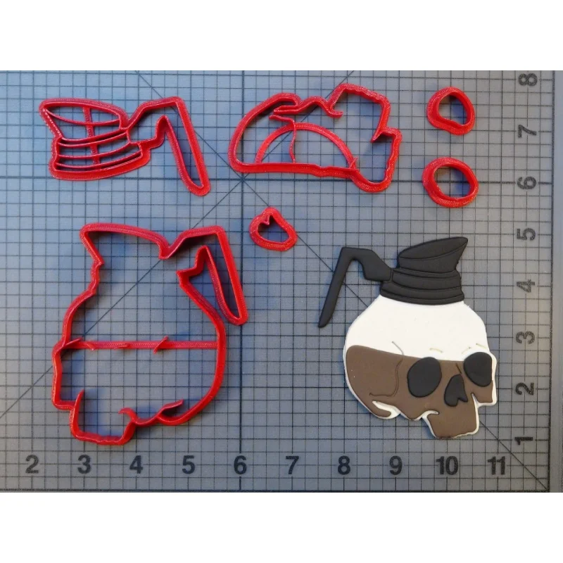 Череп кофе горшок кружка чашка Хоккей форма черепа помадки резаки для украшения