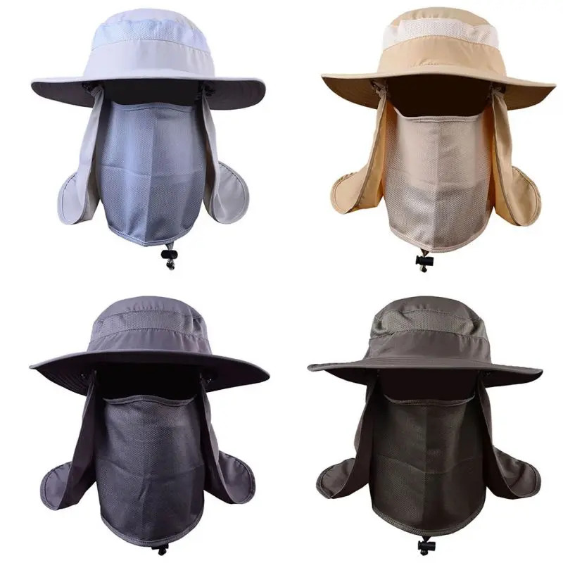 

Unisex Fishing Hat Quick Dry Hiking Hat UV Protection Wind Proof Face Neck Flap Sun Cap Hats