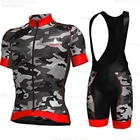 2022 летний красный велосипедный Джерси, Мужской комплект с топом с коротким рукавом, дышащая одежда для триатлона, велосипедные шорты, спортивный комплект для велоспорта