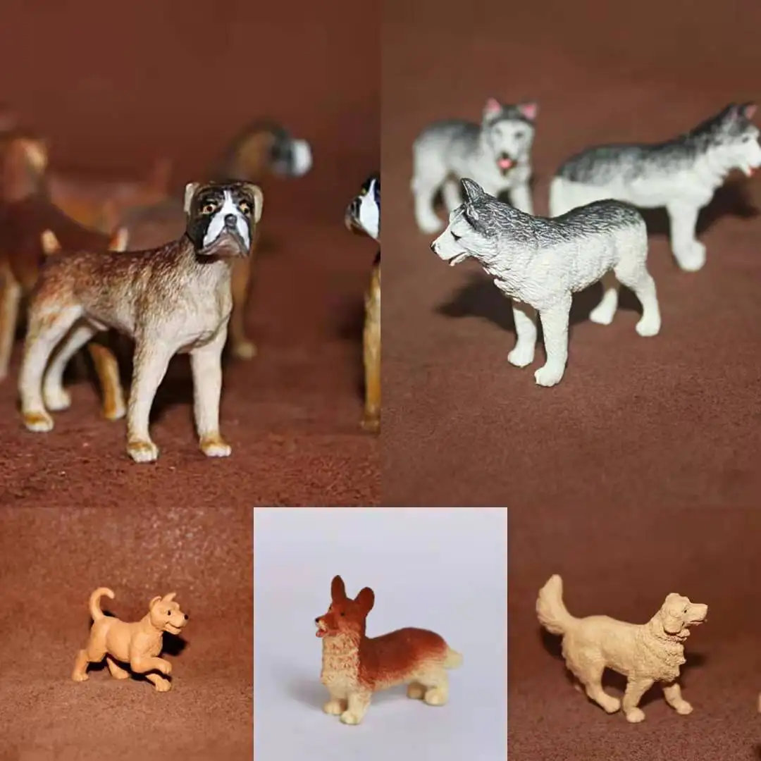 

Simulation Miniatures Pet Small Animal Dog Model Cute Golden Retriever Siberian Husky Corgi Puppy Action Figure Figurines Toys