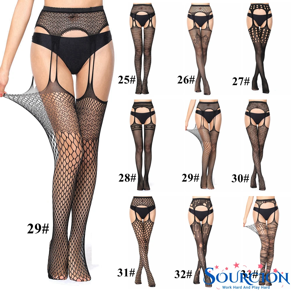 

SWT Hombre Mesh Open Crotch Fishnet Panty Bottoming clothes For Sex Woman Sexy Lingerie Pantyhose Erotic Stockings Medias