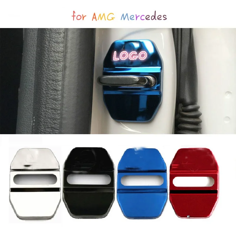 4 шт./лот металлический Автомобильный Дверной замок крышка для AMG Mercedes W212 W211 W210 W202