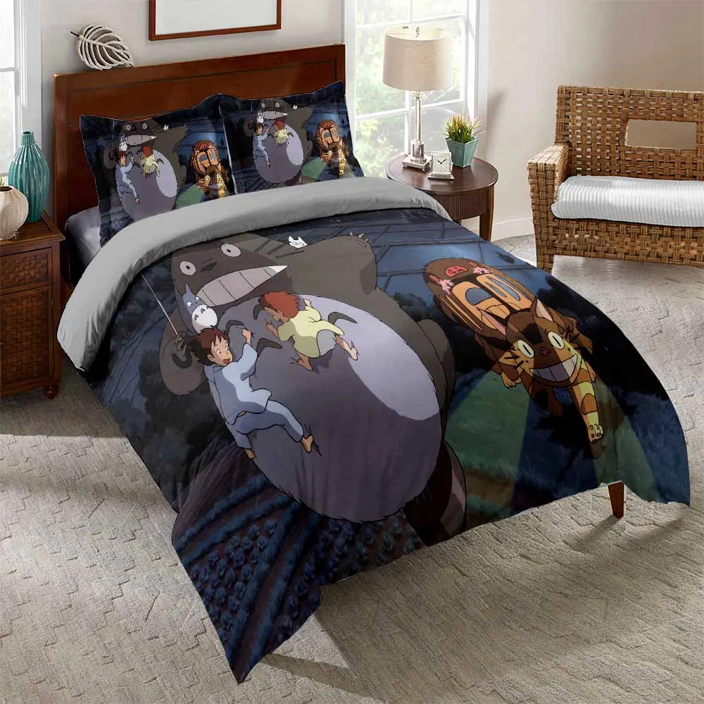 Домашний текстиль милый комплект постельного белья с 3D рисунком Тоторо