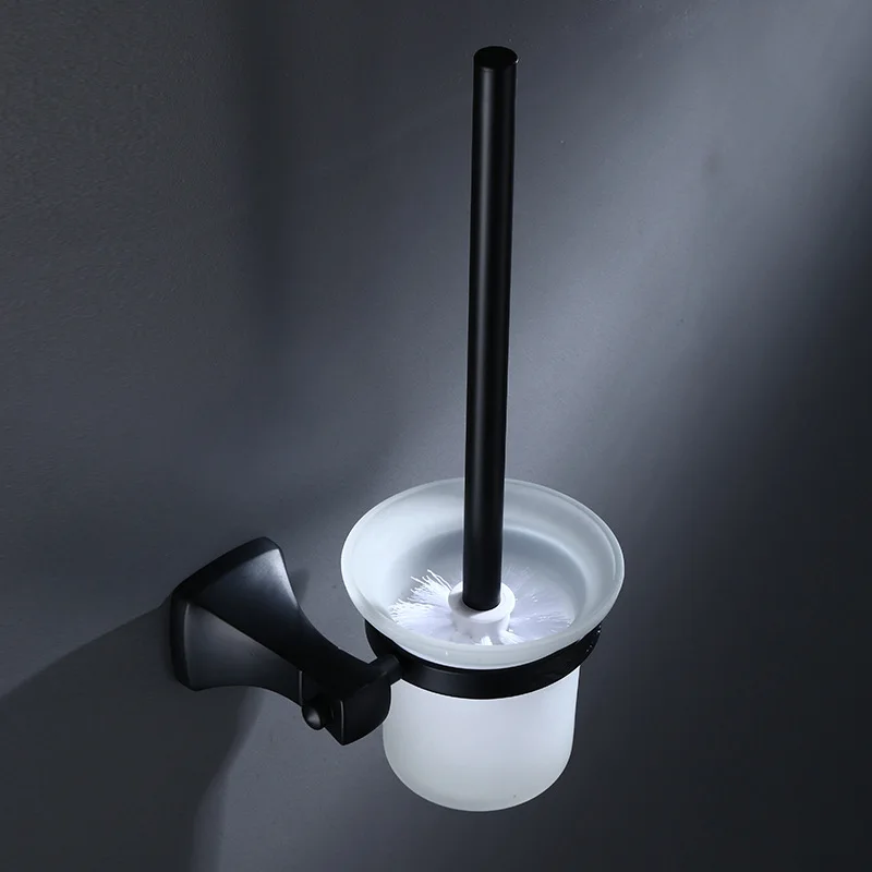 Набор черных алюминиевых щеток для унитаза черный стеллаж туалетной щетки