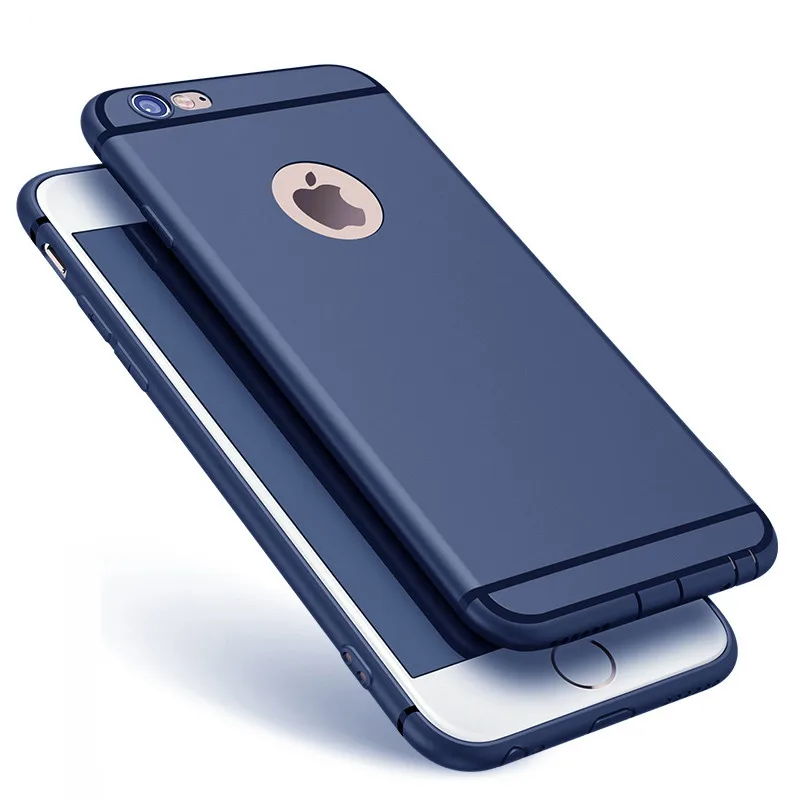 navy Blue Ультратонкий силиконовый чехол для iphone 7 6 6s 8 X чехол Coque яркие цвета, Мягкий матовый ТПУ чехол для телефона для iphone 7 8 plus iphone XS MAX XR - Цвет: navy Blue