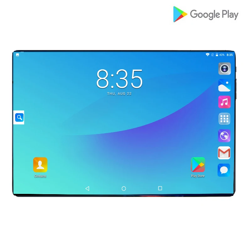Закаленное стекло 2.5D 10,1 дюймов планшетный ПК Android 9,0 Восьмиядерный 6 ГБ ОЗУ 64 Гб ПЗУ 1280*800 ips 3g 4G LTE громкий звонок планшет 10 10,1"