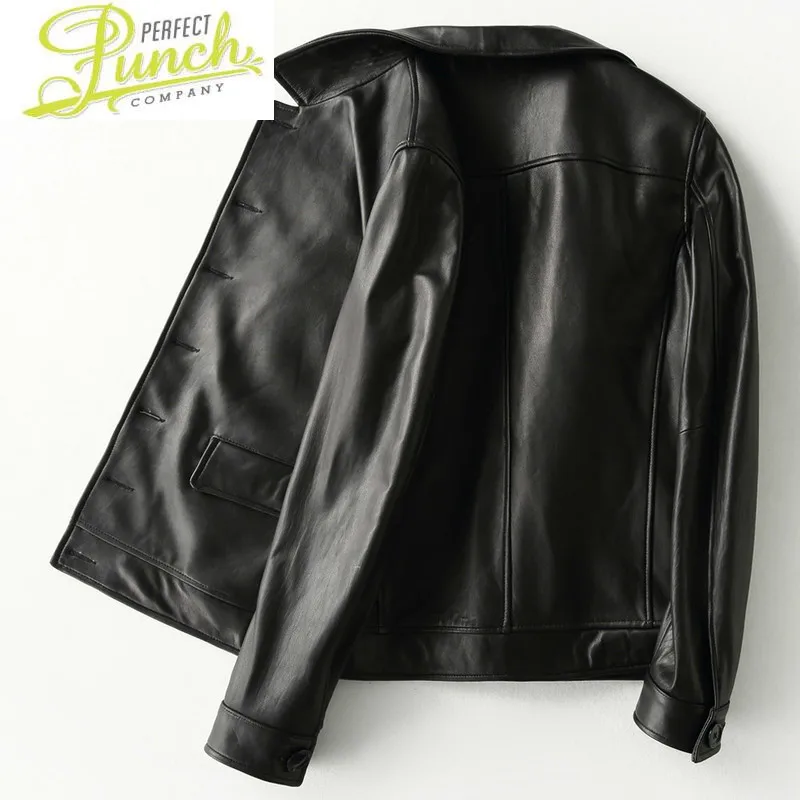 

Натуральная 2021 Демисезонный куртка мужская дубленка Блейзер кожаные куртки куэро Chaqueta Hombre KFS19M018 KJ2177