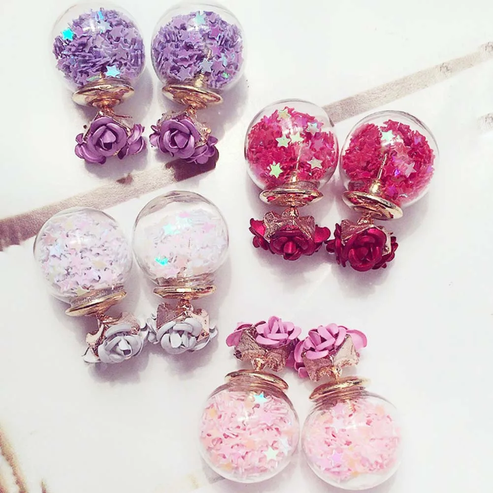 Ограниченное по времени предложение модные женские Двухсторонние серьги