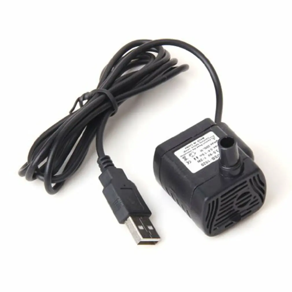 USB-1020 микро погружной насос DC3.5V-9V 3 Вт аквариумный Фонтан Водяной для садового