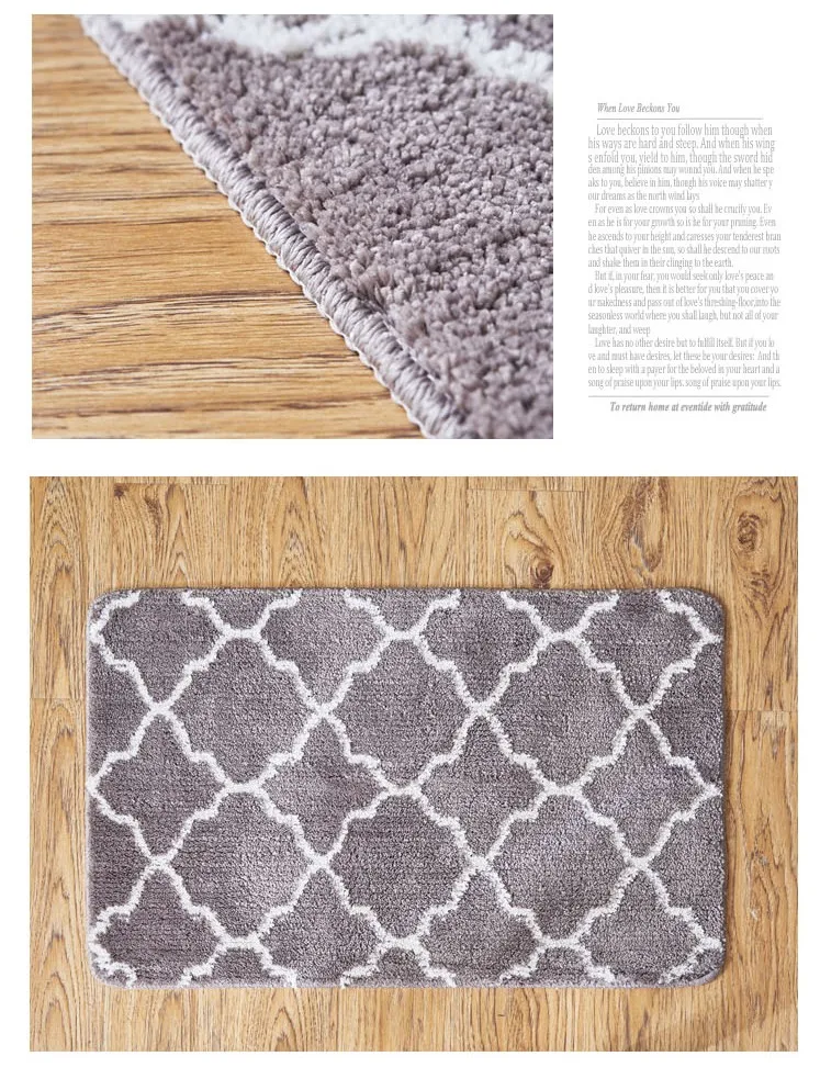Moroccan Trellis Design Area Rug, traditional lattice bedside carpet,Modern Design Perfect for Any Floor