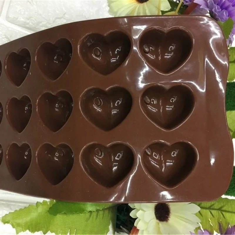 2020 3D Chocolate Love Heart Shaped Mold for Baking Nonstick Jelly Pudding Sugarcraft Mould DIY Kitchen Bakeware | Дом и сад
